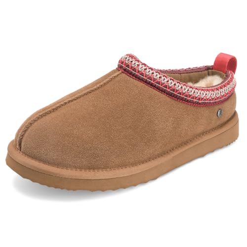 Parfeying Women’s Sheepskin Slippers with Shearling Fur Lining, Genuine Suede Upper, Cozy Fuzzy House Shoes for Indoor Outdoor, Memory Foam Winter Slip-On2