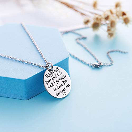 LParkin Wedding Gifts For Stepdaughter - Today I Tell Your Dad I Do, I Promise to Love You Forever Too Necklace - Stepmother Bonus Daughter Gift - Stainless Steel Necklace in Girls Jewelry4