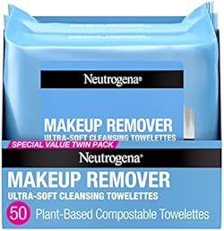 Neutrogena Makeup Remover Wipes, Ultra-Soft Cleansing Facial Towelettes for Waterproof Makeup, Alcohol-Free, P