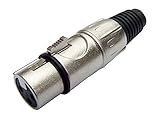 XLR 3-polig, female deetech XLR HD-Stecker, female, 3-polig, silber/Heavy Duty