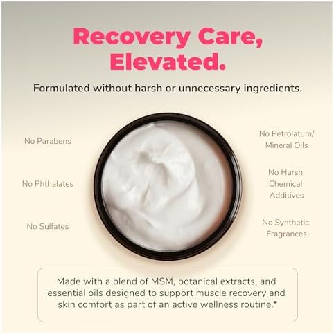 Pin Up Girl MSM Recovery Cream for Women – Joint & Muscle Recovery Cream with 5% OptiMSM & Magnesium Bisglycinate – Daily Renewal Cream for Sore Muscles, Stiff Joints & Skin Hydration – 3 oz — view 5