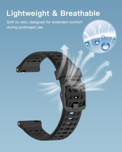 Correa de silicona para smartwatch Coucur Y66 1.95" negra miniatura 3