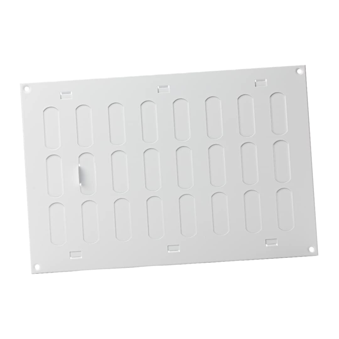 White Metal Air Vent Grille 300mm X 200mm With Shutter from B&Q