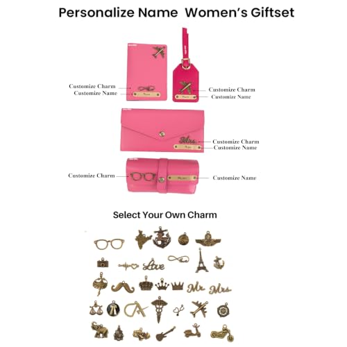 Image of AICA Personalized Name & Charm Sunglass Cover Giftset for Women