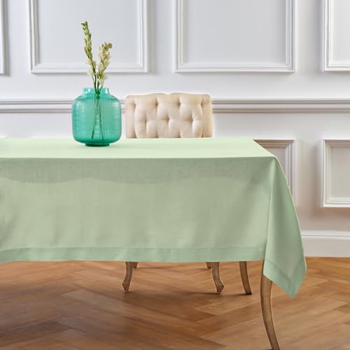 Solino-Home-Light-Green-Linen-Tablecloth-60-x-144-Inch-Classic-Hemstitch-100-Pure-Linen-Easter-Tablecloth-for-Rectangle-Tables-Machine-Washable-Table-Cloth-for-Mothers-Day-Wedding-Parties Solino Home Light Green Linen Tablecloth 60 x 144 Inch Classic Hemstitch 100 Pure Linen Easter Tablecloth for Rectangle Tables Machine Washable Table Cloth for Mothers Day Wedding Parties