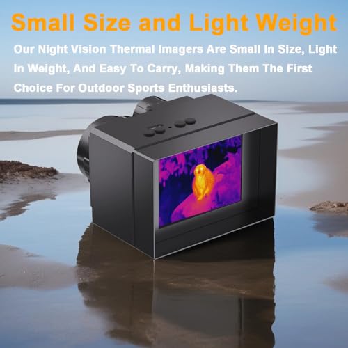 Imagen Térmica de Visión Nocturna 4K HD, 296x192 (60 HZ) con Magnificación 7X, Monocular Térmico Infrarrojo 850nm para Caza y Camping miniatura 4