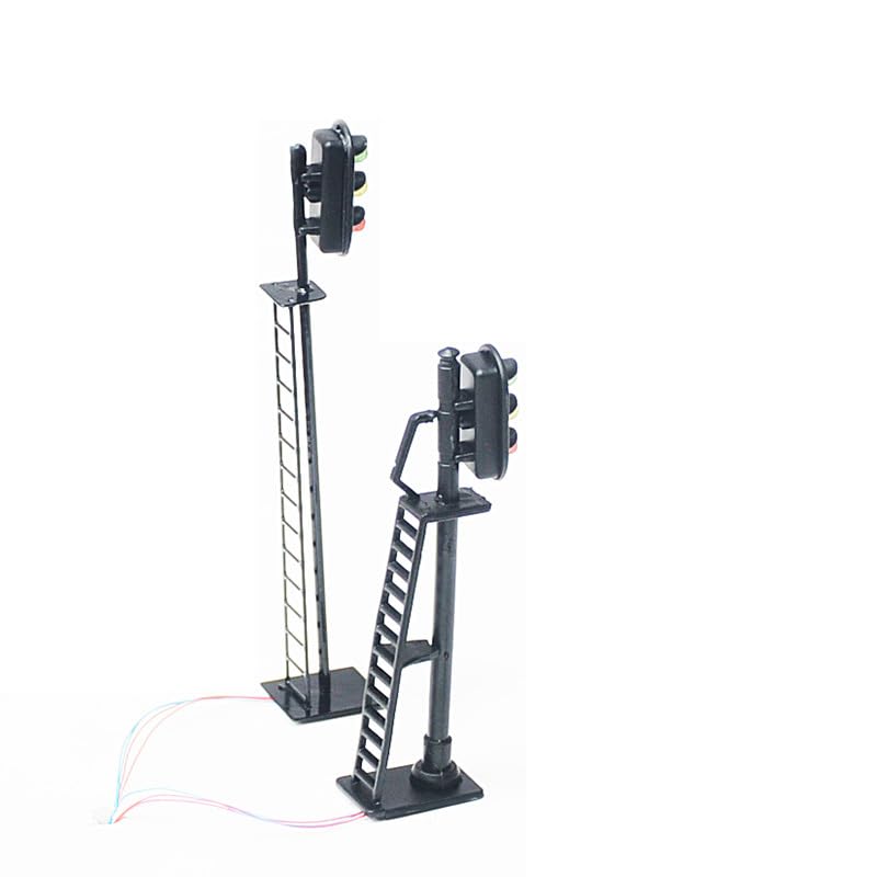 Lot de 5 Blocs Lumineux pour Modélisme Ferroviaire 3/12V CC OO Jauge Pré-câblée pour Construire des Modèles de Table de Sable (Style 1)