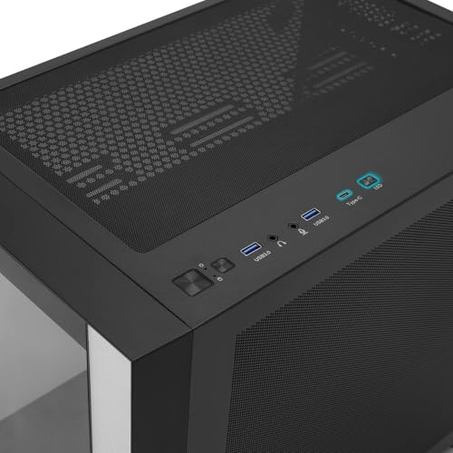Gabinete InWin W31 Mid Tower ATX con Diseño de Vidrio Curvo Panorámico, Estructura de Doble Cámara, 7 Ranuras PCI-E, Soporte para GPU hasta 410mm, 4 Ventiladores VX120 Preinstalados, Compatible con hasta 10 Ventiladores miniatura 7
