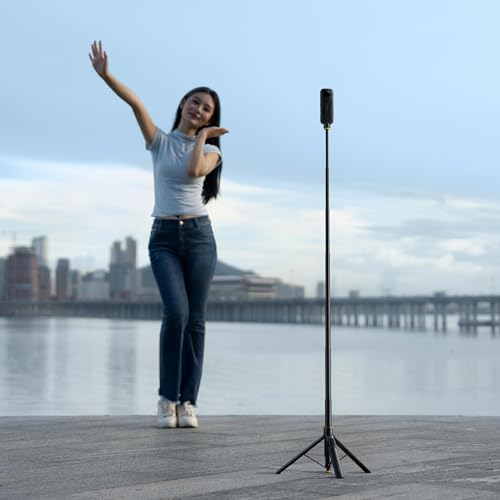 Image of Insta360 2-in-1 Selfie Stick + Throwpod, Auto-Unfolding Legs, 1 /4 inch Mount, Compatible with Ace, Ace Pro, Ace Pro 2, Flow, Flow 2 Pro, Flow 2, Flow Pro, GO 3, GO 3S, GO Ultra, ONE X2, X3, X4, X5
