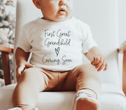 First Great Grandchild Coming Soon Baby Bodysuit Surprise Infant Pregnancy Reveal Gift Cute Announcement Romper4