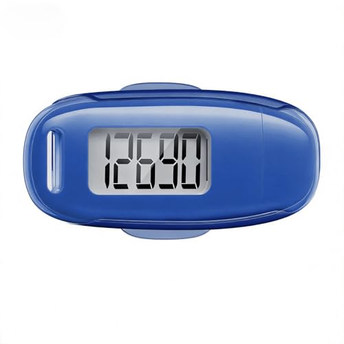 Image of 3D Pedometer for Walking, Simple Walking Step Counter with Removable Clip and Strap, USB Rechargeable Step Tracker with Backlight, Accurate Step Counter for Men Women Seniors - Dark Blue