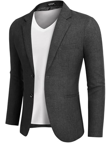 Opiniones y reviews de Chaquetas de esmoquin para Hombre , listamos los 10 mejores. 42 COOFANDY Chaquetas Deportivas y Blazers para Hombre, Chaquetas de Traje Ligeras e Informales, Esmoquin con Textura y Bolsillos, Gris Oscuro carbón
