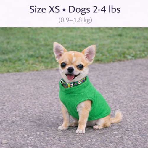 Image of JACKO & CO - Fleece Vest Dog Sweater with Leash Ring - Soft, Warm & Lightweight Pullover Coat for Small & Medium Dogs, Puppies & Cats - Cozy Fall /Winter /Spring Pet Jacket (Green, X-Small 2-4lbs)
