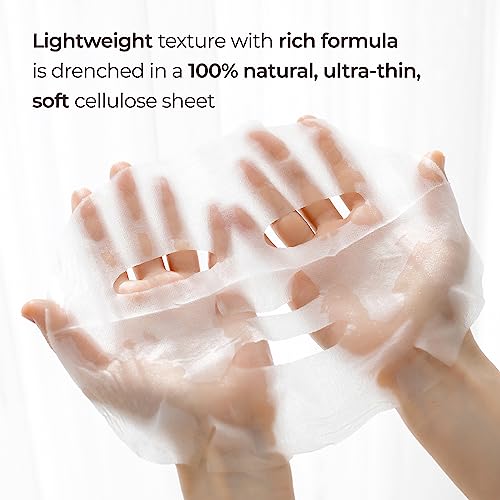 Mother Made Deep Moisturizing Korean Snail Mucin Face Sheet Masks 10Ea With 22,050Ppm Snail Secretion Filtrate, 2% Niacinamide, Collagen, Vitamin C & E, Hyaluronic Acid | Glowing Skin | Snail Essence Face Mask For Dry, Sensitive Skin, Korean Skincare #TOP5