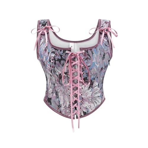 Corset haut violet en taille XL aux finitions soignées