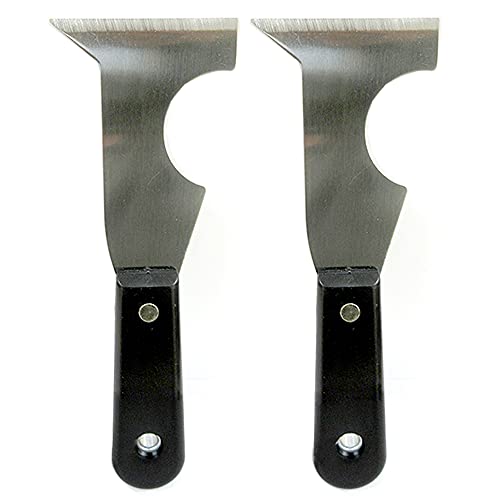TRISONIC 2 Pc Paint Scraper Blade Set, Metal, Wallpaper Removal, All Surfaces, Shaver Knife Tools