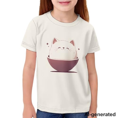Image of Novelty 3D Graphic T Shirts for Kids Crew Neck Funny Animal Print Short Sleeve Girls Tshirts 3-16 Years