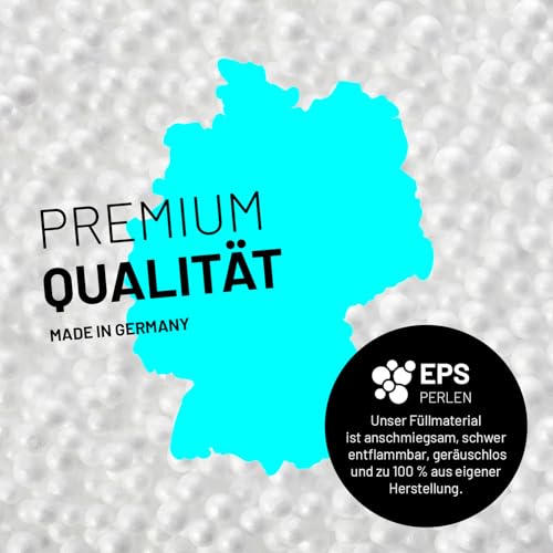 Lumaland Riesen-Sitzsack XXL 140x180 cm | Wasserfestes Indoor & Outdoor Liegekissen mit über 3 Mio....