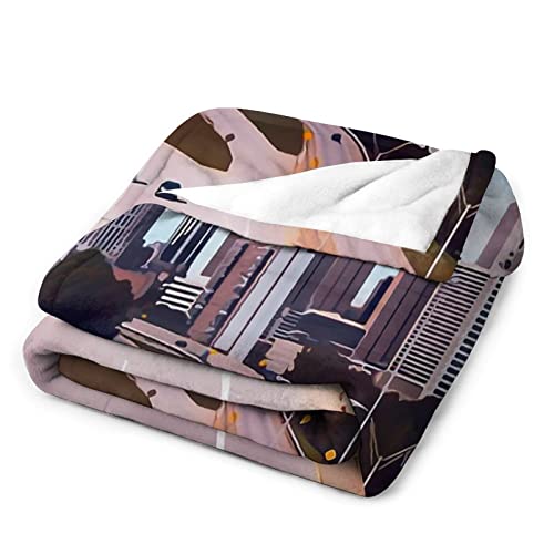 Couverture flanelle douce chaude Atlanta jeté de canapé lit 152x203cm - 4