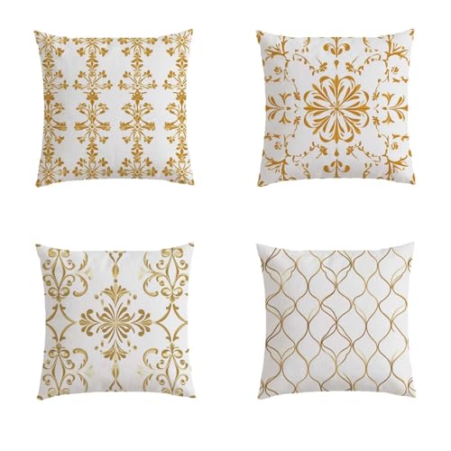 Housse coussin extérieur imperméable 60x60 effet lin anti tache
