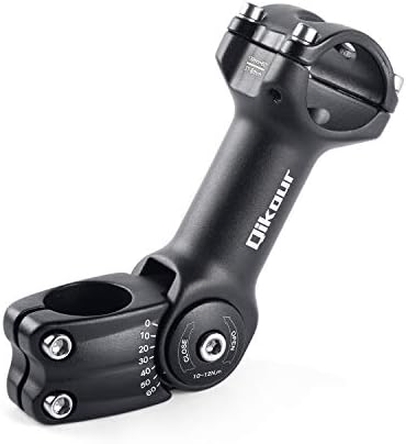 31.8 Bike Stem Adjustable 0-60 Degree Bicycle Stem Handlebar Riser Extender for Road Bike, Mountain Bike, MTB, BMX (Only Fit 1.25"/31.8mm Handlebar) (31.8 x 130mm)