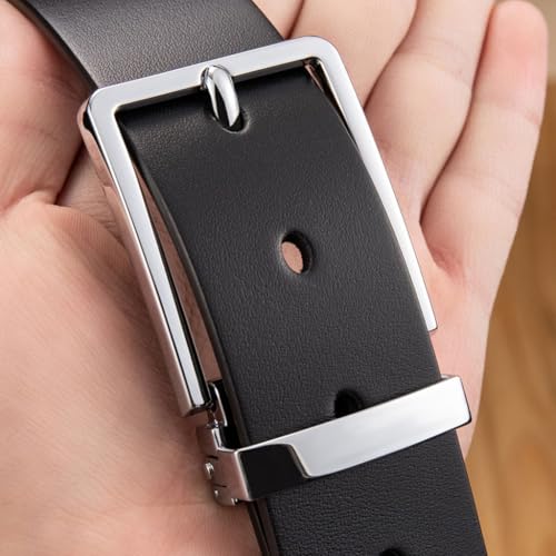 Men's Belt Business Casual Retro Fashion, 38mm Width, Pin Buckle, Suitable for Formal Jeans Casual Pants, Gift3