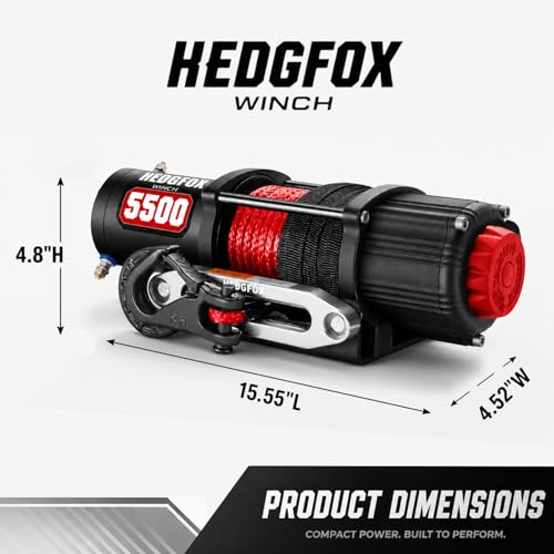 Winche eléctrico 5500 lbs para ATV UTV 12V con cuerda sintética miniatura 7