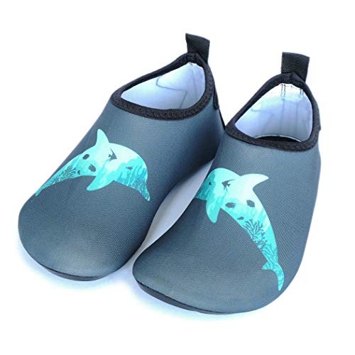 BFOEL Kids Water Shoes Quick Dry Lightweight Barefoot Aqua Socks for Girls Boys