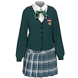 All of Us Are Dead Cosplay Girls School Uniform Campus Costume Halloween Outsuits for Adult Hoodies Dress Full Set(Female,XL)