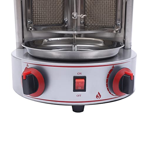 Shawarma Machine Doner Kebab Grill Gyro Rotisserie Oven Meat Broiler Gas Vertical Grill Rotisserie Spinning Grill Machine For Home Kitchen Commercial Restaurant #TOP6