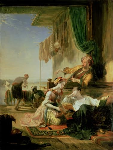 Tableau Toile Lord Byron par Sir William Allan - Déco Murale 60x90cm