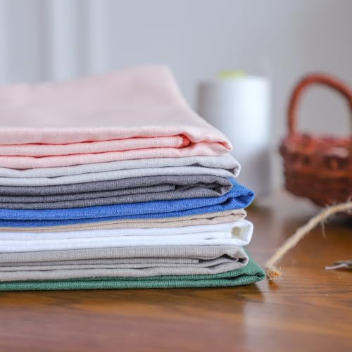 Simple&Opulence Cotton Linen Fabric 55" Wide 4oz by The Yard, Lightweight Breathable Natural Flax Cotton Blend for Sewing, Crafts, Embroidery, Needlework, Tablecloth & Home Decor, 1 Yard White