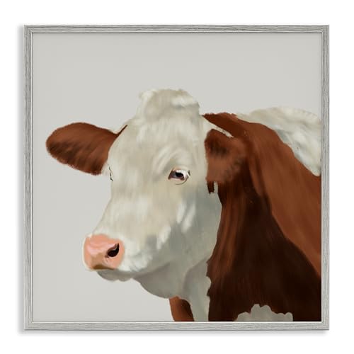 'Farm Friend Cow Portrait'| Framed Giclee Art