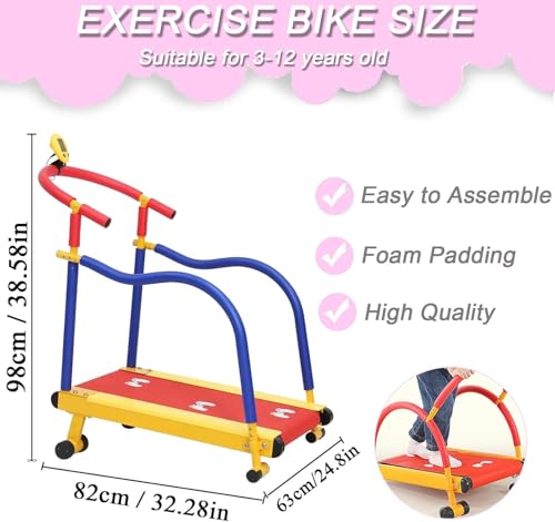 Image of Children's Treadmill,Fun and Fitness Exercise Equipment,Toddler Workout Equipment,for 3 to 8 Years Old Kids