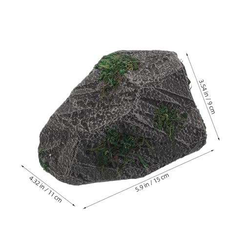 Accesorio de película con forma irregular y piedra de musgo artificial de 15 cm 3