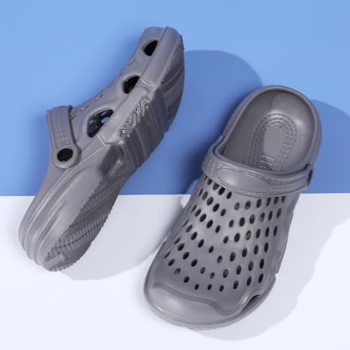 Image of CERYTHRINA Mens Garden Clogs Lightweight Breathable Slip on Sandals Fashions Pool Beach Shoes Non Slip Home Clogs Slippers
