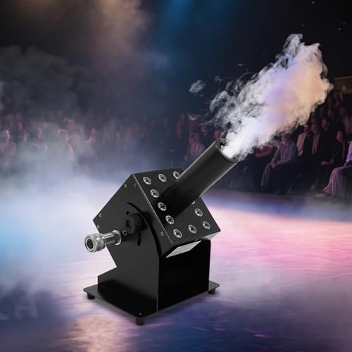 Máquina de niebla CO2 de 260 W con luces LED, chorro de niebla para escenario, DJ y fiestas, ángulo de rociado ajustable de 180°, control DMX, altura de rociado de 19,7 a 26,2 pies miniatura 1