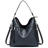 💝【Fashion Multi Functional Pockets】 - Damen Geldbörsen Interieur mit 1 großen Reißverschlussfach enthält 2 interne Reißverschlusstaschen und 2 offene Taschen. Extern mit 1 vorderen Reißverschlusstaschen, 2 seitlichen Reißverschlusstaschen und 1 versteckten privaten Reißverschlusstasche hinten.