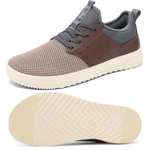 CFVKPT Men's Wide Toe Box Shoes Arch Support Barefoot Dress Sneakers Fashion Comfortable Breathable Casual Shoes