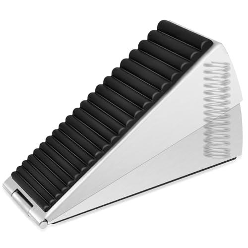 Dörrstoppare, kraftig dörrkil, stora dörrstoppare för golv, 7 cm hög justerbar dörrstopp inomhus utomhus dörrhållare för att hålla dörren öppen, rostfritt stål