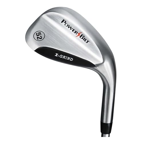 Powerbilt X-Grind Wedge 52 Degree (Mrh) Cuña, Unisex, Plata, Talla única