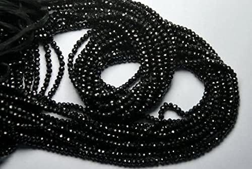 Spinel noir 4mm régulier pour éviter les perles asymétriques