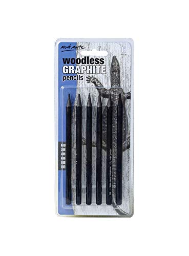 Lápices grafito Mont Marte 6 piezas HB a 8B miniatura 1