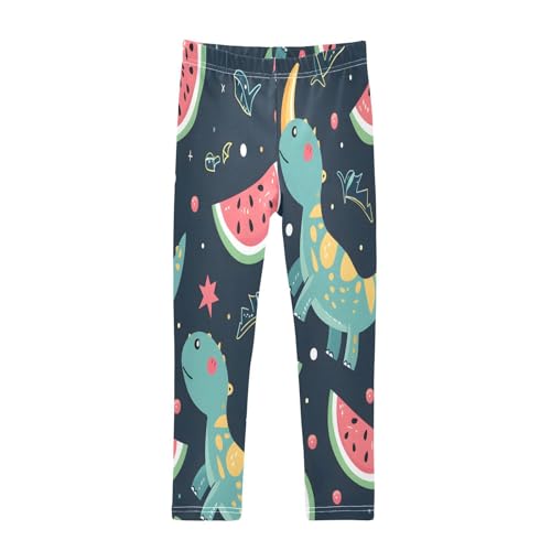 Bolaz Toddler Girls Leggings Printed Yoga Pants Leggings Dinosaur Watermelon for Kids