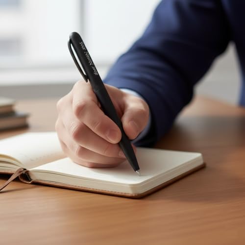 Image of Customized Metal Ballpoint Pen with Free Name Engraving | Premium Personalized Pen for Office, Gifting & Professionals (FULL-BLACK)