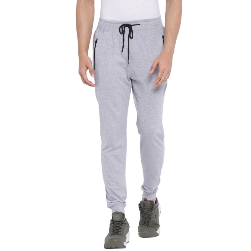 Pantalon de jogging homme gris chiné sportswear confortable