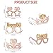 Guiruiy 24PCS 50th Birthday Paper Eyeglasses Decorations for Women, Pink Rose Gold Happy 50th Birthday Eyeglasses Party Supplies, Funny Fifty Year Old Birthday Glasses Photo Props Decor