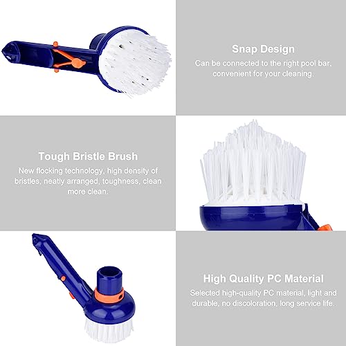 Miniatura 3 de Cepillo De Piscina, Cepillo De Vacío De Esquina De Piscina, Cerdas De Nailon, Cepillo De Limpieza De Esquinas, Limpiador De Esquinas De Piscina, Herramienta De Lavado De Bañera De Hidromasaje