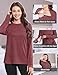 Deyeek Chemo Shirts for Port Access Chemotherapy Must Haves Tear Away Side Zippers Long Sleeve Post Shoulder Surgery Shirt Red L