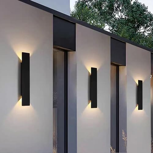 Appliques murales extérieures à LED éclairage haut bas longues bandes secteur